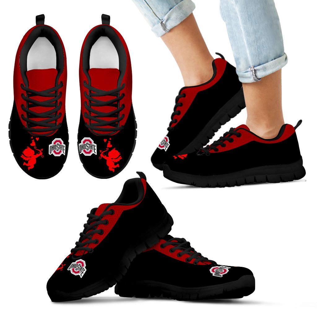 Cute Cupid Angel Background Ohio State Buckeyes Sneakers