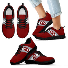 Load image into Gallery viewer, Three Colors Vertical Oklahoma Sooners Sneakers