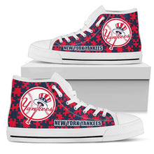 Load image into Gallery viewer, Puzzle Logo With New York Yankees High Top Shoes