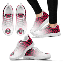 Load image into Gallery viewer, Leopard Pattern Awesome Ohio State Buckeyes Sneakers