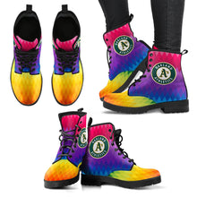 Load image into Gallery viewer, Multicolor Zig Zag Lovely Background Nice Logo Oakland Athletics Boots