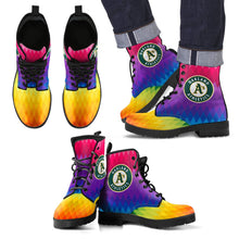 Load image into Gallery viewer, Multicolor Zig Zag Lovely Background Nice Logo Oakland Athletics Boots