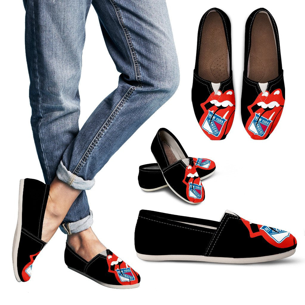 Hot Sexy Lip Valentine Romantic Logo New York Rangers Casual Shoes