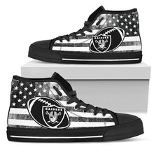 Load image into Gallery viewer, Flag Rugby Oakland Raiders High Top Shoes