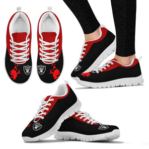 Cute Cupid Angel Background Oakland Raiders Sneakers