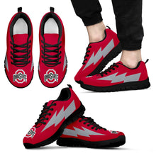 Load image into Gallery viewer, Nice Style Ohio State Buckeyes Sneakers Thunder Lightning Amazing Logo