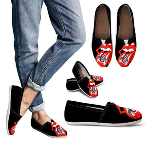 Hot Sexy Lip Valentine Romantic Logo Ohio State Buckeyes Casual Shoes