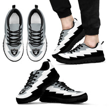 Load image into Gallery viewer, Jagged Saws Creative Draw Oakland Raiders Sneakers