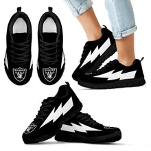 Load image into Gallery viewer, Cool Style Oakland Raiders Sneakers Thunder Lightning Amazing Logo