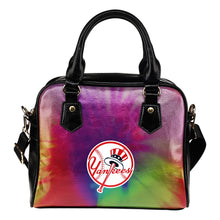 Load image into Gallery viewer, Rainbow Dynamic Mix Colours Gorgeous New York Yankees Shoulder Handbags