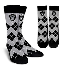 Load image into Gallery viewer, Gorgeous Oakland Raiders Argyle Socks