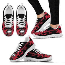 Load image into Gallery viewer, Tribal Flames Pattern Northern Illinois Huskies Sneakers