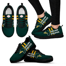 Load image into Gallery viewer, Vertical Two Line Mixed Helmet Oakland Athletics Sneakers