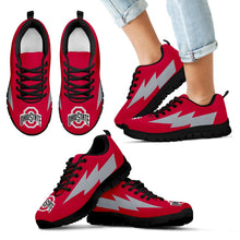 Load image into Gallery viewer, Nice Style Ohio State Buckeyes Sneakers Thunder Lightning Amazing Logo