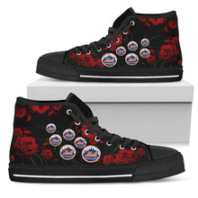 Load image into Gallery viewer, Lovely Rose Thorn Incredible New York Mets High Top Shoes