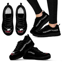 Load image into Gallery viewer, Wave Red Floating Pattern Northern Illinois Huskies Sneakers