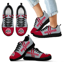 Load image into Gallery viewer, Line Stripe Logo Bottom Ohio State Buckeyes Sneakers