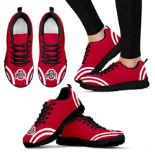 Load image into Gallery viewer, Lovely Curves Stunning Logo Icon Ohio State Buckeyes Sneakers