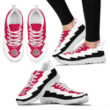 Load image into Gallery viewer, Funny Style Ohio State Buckeyes Sneakers Jagged Saws Creative Draw