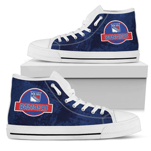 Cute Jurassic Park New York Rangers High Top Shoes