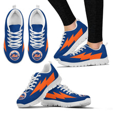 Load image into Gallery viewer, Cool Style New York Mets Sneakers Thunder Lightning Amazing Logo