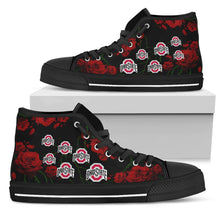 Load image into Gallery viewer, Lovely Rose Thorn Incredible Ohio State Buckeyes High Top Shoes