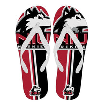 Load image into Gallery viewer, Great Northern Illinois Huskies Fan Gift Two Main Colors Flip Flops