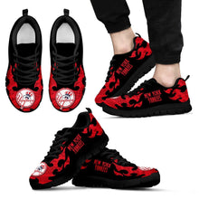 Load image into Gallery viewer, Tribal Flames Pattern New York Yankees Sneakers