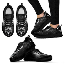 Load image into Gallery viewer, Oakland Raiders Thunder Power Sneakers