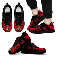 Load image into Gallery viewer, Tribal Flames Pattern Ottawa Senators Sneakers