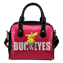 Load image into Gallery viewer, Pokemon Sit On Text Ohio State Buckeyes Shoulder Handbag
