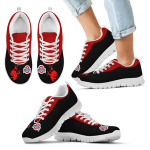 Cute Cupid Angel Background Ohio State Buckeyes Sneakers