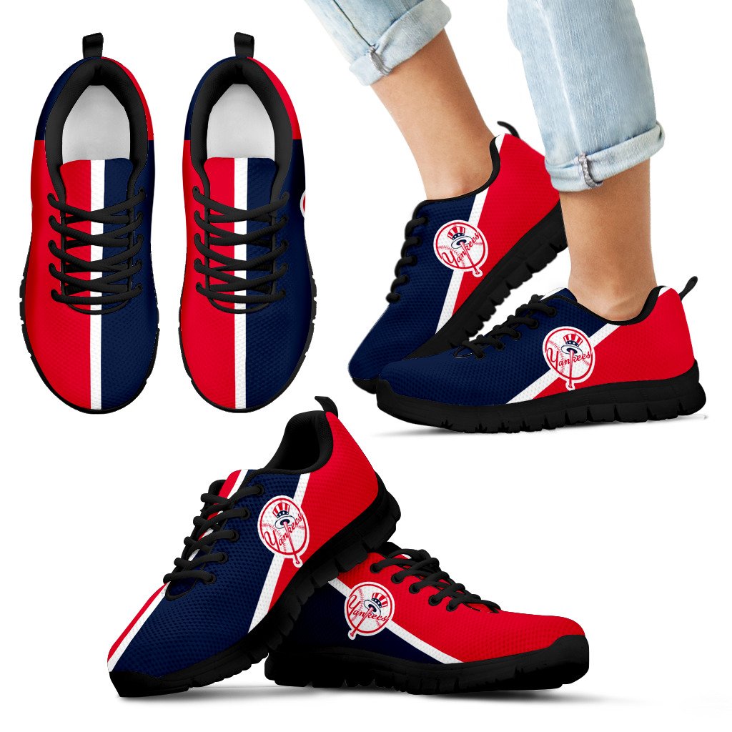 Dynamic Aparted Colours Beautiful Logo New York Yankees Sneakers