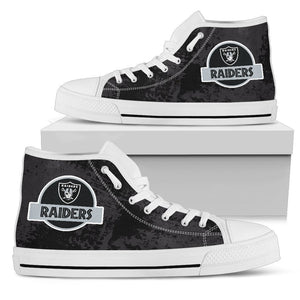 Cute Jurassic Park Oakland Raiders High Top Shoes