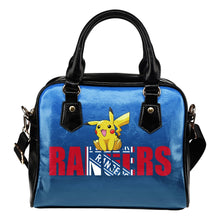 Load image into Gallery viewer, Pokemon Sit On Text New York Rangers Shoulder Handbags