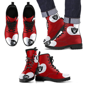 Enormous Lovely Hearts With Oakland Raiders Boots