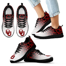 Load image into Gallery viewer, Leopard Pattern Awesome Oklahoma Sooners Sneakers