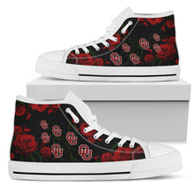 Load image into Gallery viewer, Lovely Rose Thorn Incredible Oklahoma Sooners High Top Shoes
