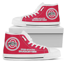 Load image into Gallery viewer, Circle Logo Ohio State Buckeyes High Top Shoes