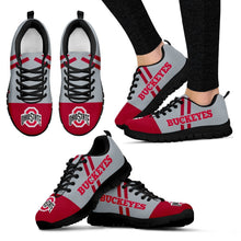 Load image into Gallery viewer, Line Stripe Logo Bottom Ohio State Buckeyes Sneakers