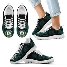 Load image into Gallery viewer, Tribal Flames Pattern Oakland Athletics Sneakers