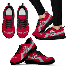 Load image into Gallery viewer, Ohio State Buckeyes Line Logo Sneakers
