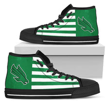 Load image into Gallery viewer, American Flag North Texas Mean Green High Top Shoes