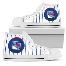 Load image into Gallery viewer, Straight Line With Deep Circle New York Rangers High Top Shoes