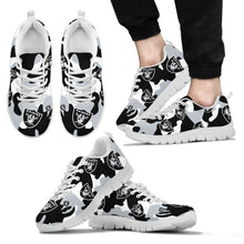 Load image into Gallery viewer, Oakland Raiders Cotton Camouflage Fabric Military Solider Style Sneakers