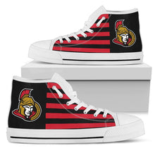 Load image into Gallery viewer, American Flag Ottawa Senators High Top Shoes