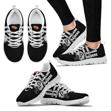 Load image into Gallery viewer, Vertical Two Line Mixed Helmet Oakland Raiders Sneakers