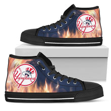 Load image into Gallery viewer, Fighting Like Fire New York Yankees High Top Shoes