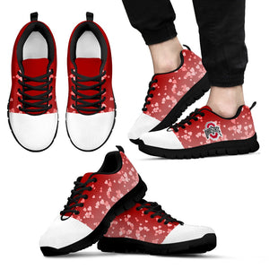 Heart Flying Valentine Sweet Logo Ohio State Buckeyes  Sneakers