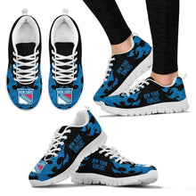 Load image into Gallery viewer, Tribal Flames Pattern New York Rangers Sneakers